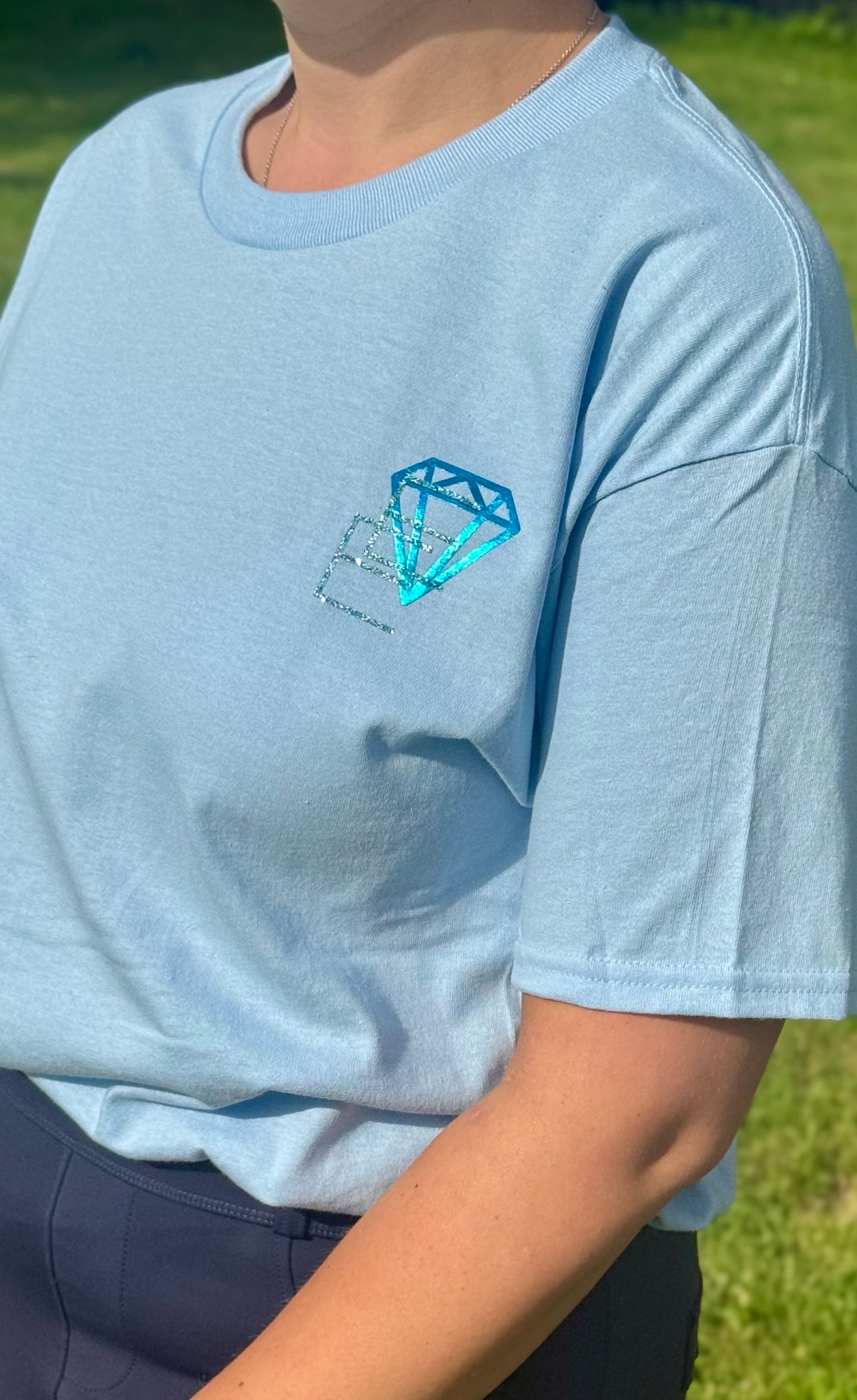 Equilite Equestrian Signature Tee - Cornflower Blue