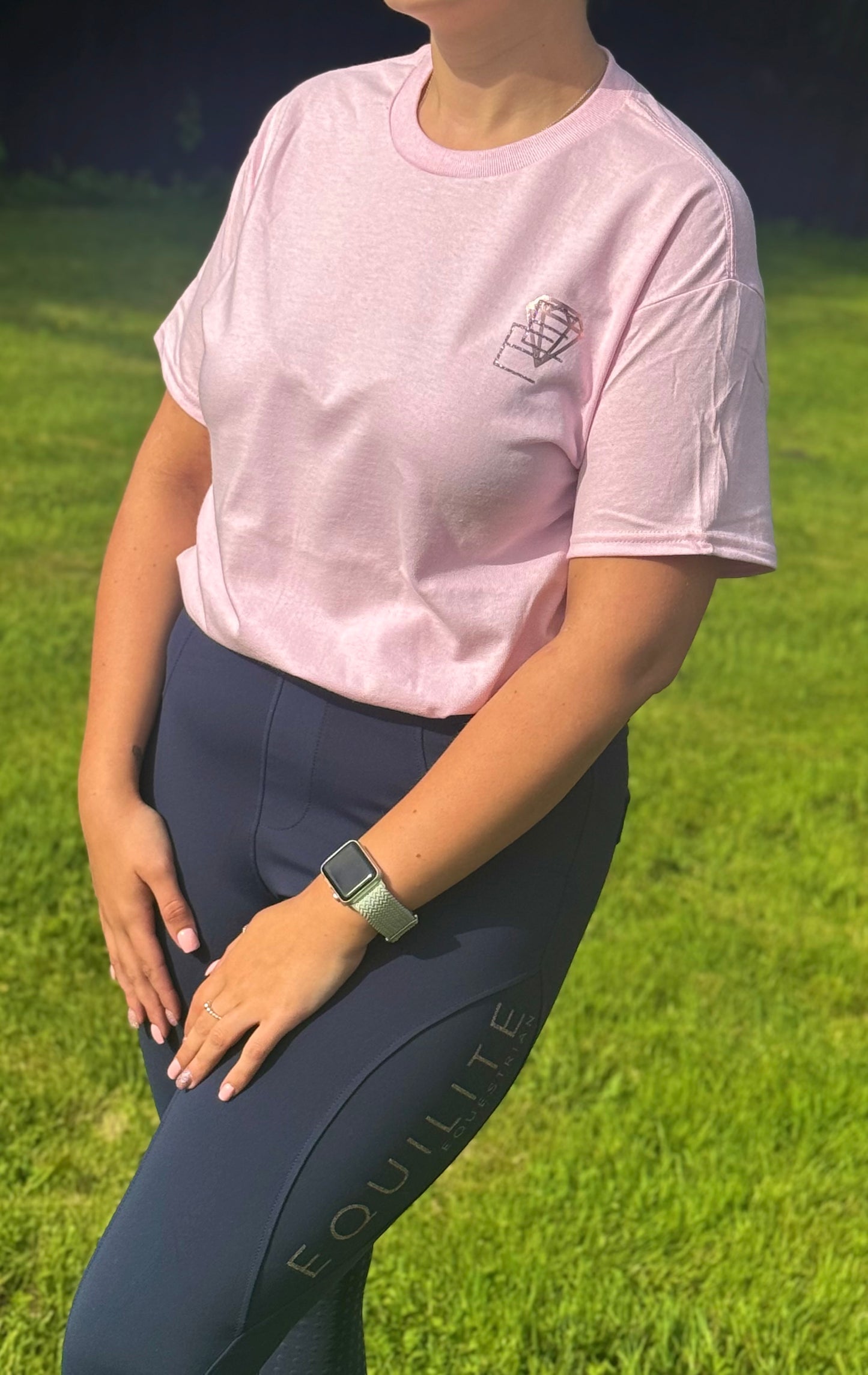 Equilite Equestrian Signature Tee - Powder Puff Pink