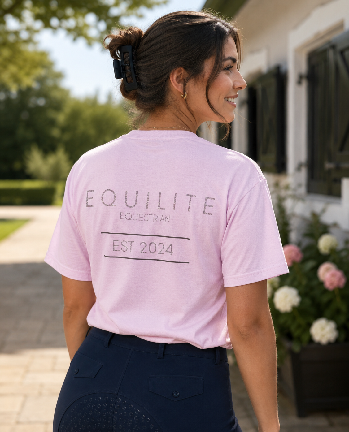 Equilite Equestrian Signature Tee - Powder Puff Pink